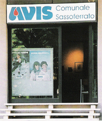 La sede dall'AVIS di Sassoferrato vista dall'esterno
